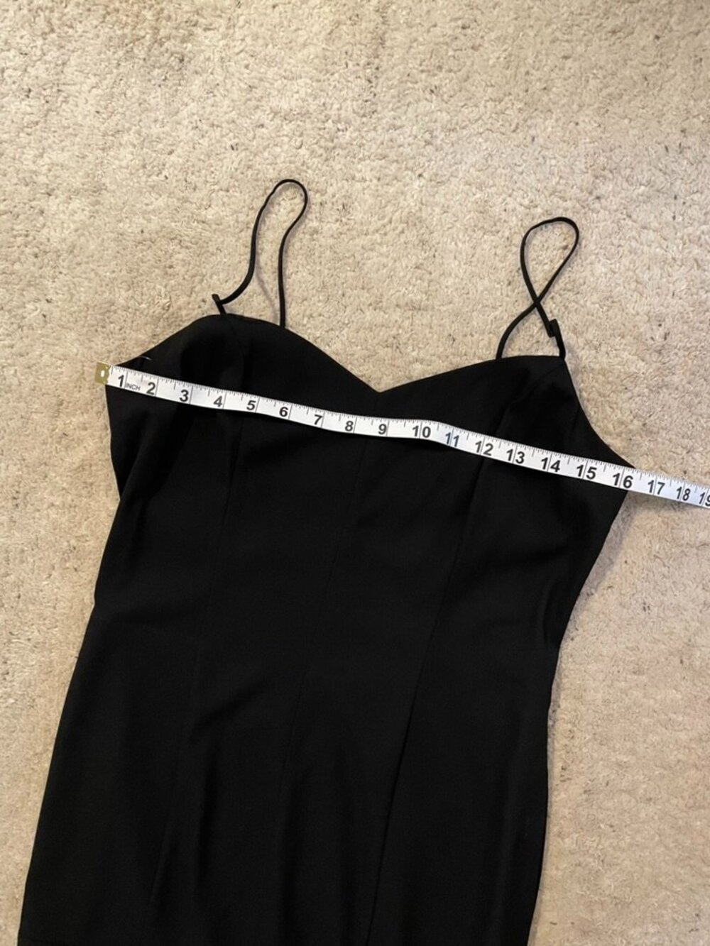L'AGENCE Black Crepe V-Neck Slip Sheath Dress with Pockets Size 6 Minimalist - Picture 12 of 16